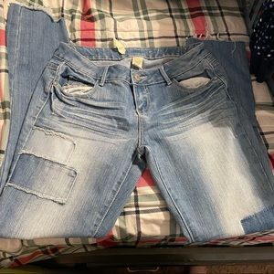 5/$25 Patch jeans